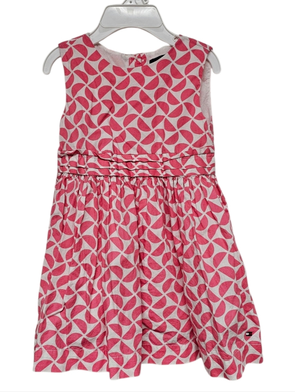 Tommy Hilfiger Girls' Pink Geo Print Sleeveless Dress - Kids